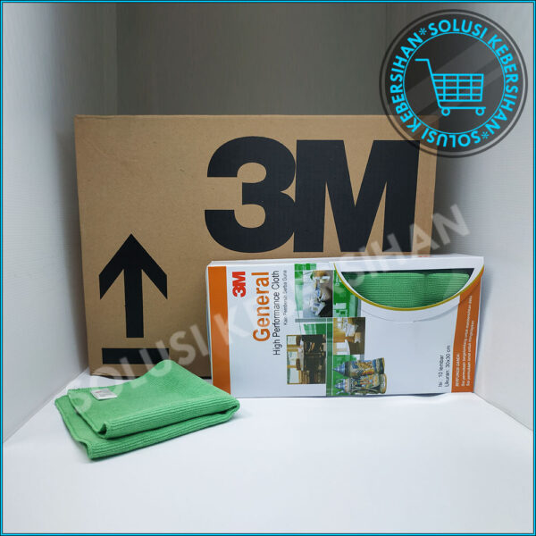 Kain Lap Microfiber Warna Hijau Merk 3M Premium Per Box