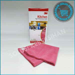 Kain Lap Microfiber Warna Merah Merk 3M Premium Per Pack